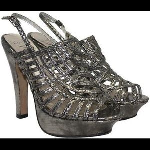 Fergie Silver Metallic Platforms